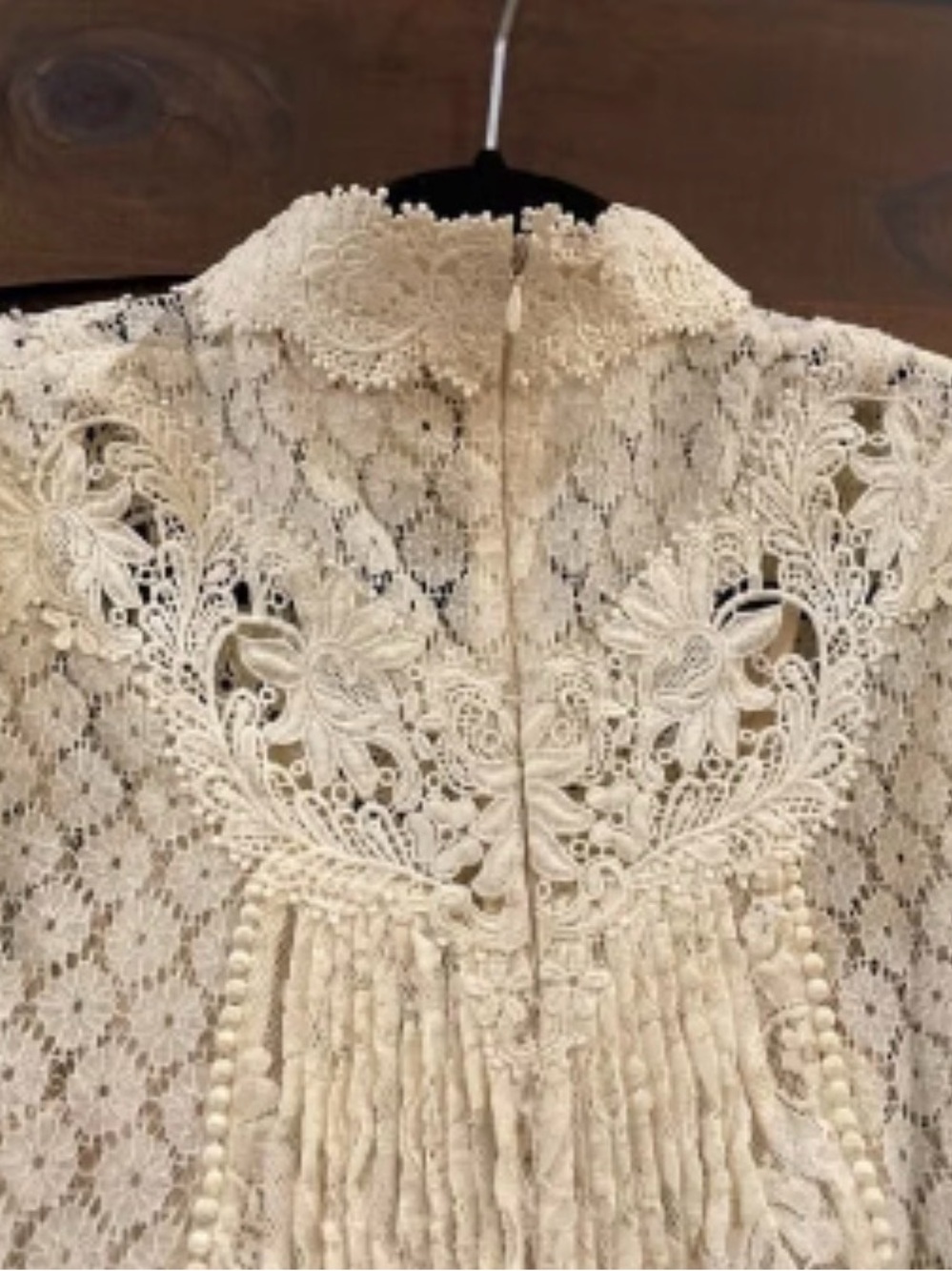 Zimmermann Ivory Lace Long-Sleeve Mini Dress size 0 - Picture 7 of 12